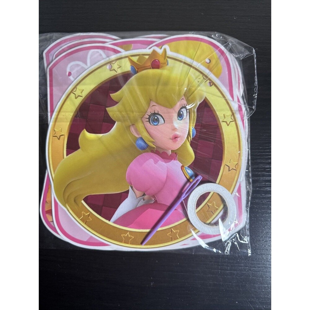 princess peach Happy Birthday Banner  -p2